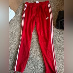 red adidas track pants soccer pants